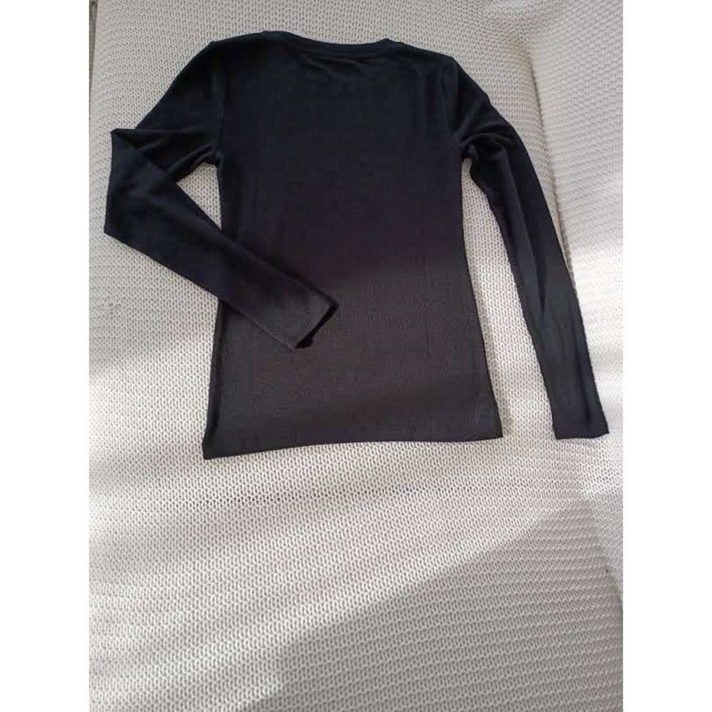 LOFT NWT Ribbed Sweater Knit Top Charcoal Gray Crew Neck Long Sleeve Small - Picture 8 of 9